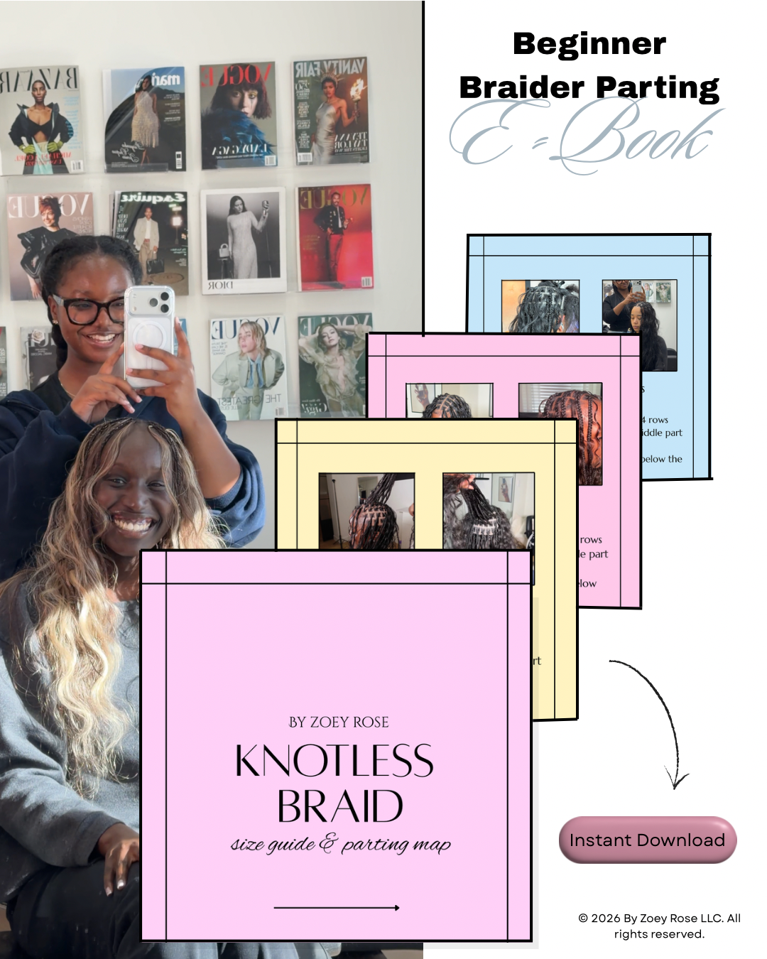 Knotless Braid Parting Guide